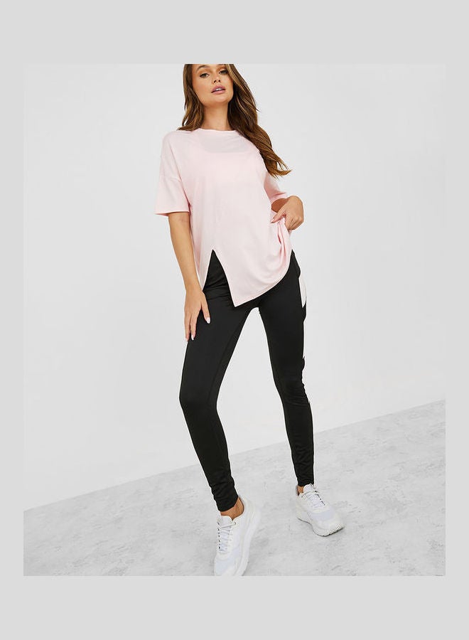 Styli Side Slit Drop Shoulder Oversized Yoga Active Top  - Image 2