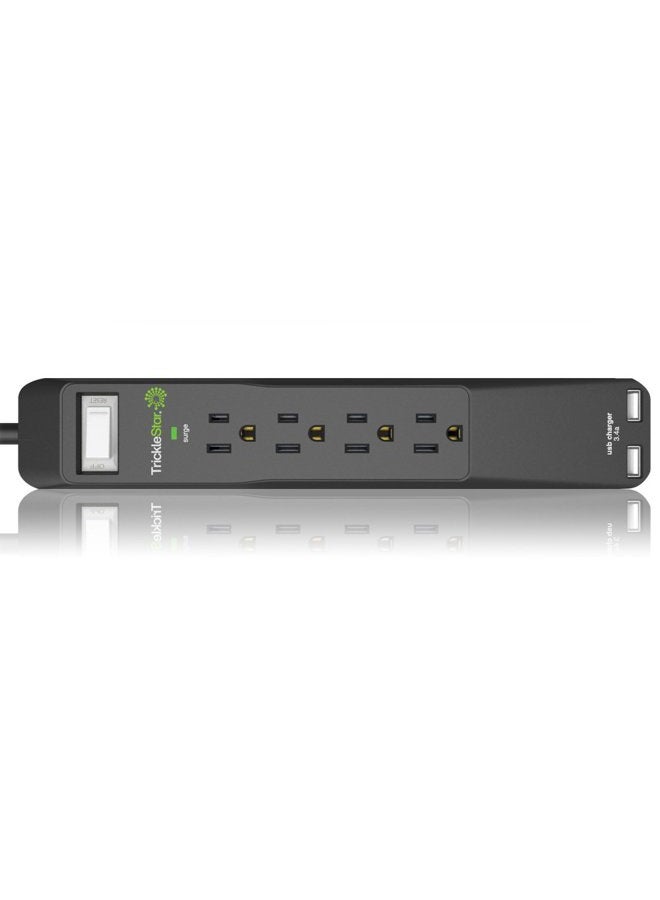 TrickleStar 4-Outlet PRO Series Surge Protector with 2 USB Charging Ports - Image 1