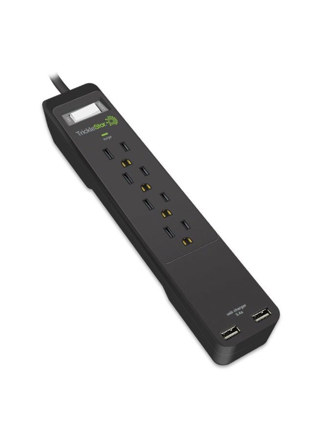 TrickleStar 4-Outlet PRO Series Surge Protector with 2 USB Charging Ports - Image 2