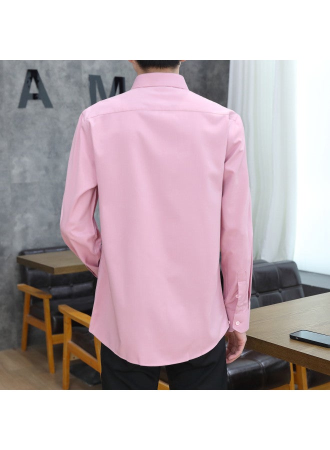Fapai Four-season Business Casual Solid Color Men's Shirt Long Sleeve Thin - Image 3