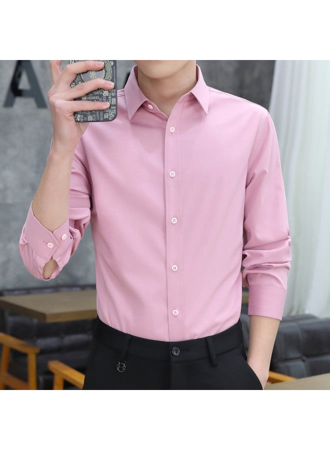Fapai Four-season Business Casual Solid Color Men's Shirt Long Sleeve Thin - Image 4