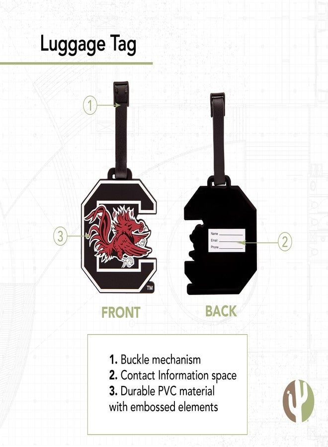 Desert Cactus University of South Carolina Luggage Tag – Official USC Gamecocks Travel ID Tag for Suitcases, Bags, and Carry-Ons (Design A) - Image 2