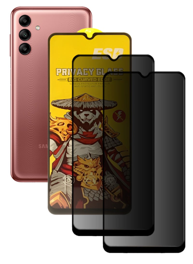 ESD 2 Pieces Tempered Dustproof Privacy Glass Screen Protector Compatible For Samsung Galaxy A04s - Image 1