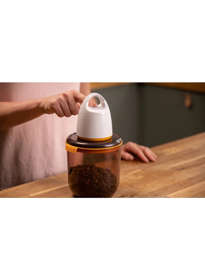 fosa VacBrew UV-Block Coffee Canister VC11350 Airtight Vacuum Storage Container 45oz Smoky Black - Image 2