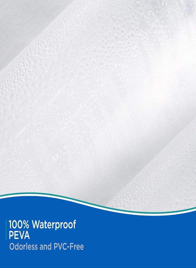 Kenney KN61433 Lightweight 3 Gauge Waterproof PEVA Shower Curtain Liner with Durable Eyelet Hang Holes and Weighted Magnetic Hem for Bathroom, 70" W x 72" H, Clear, 1-Pack - Image 5