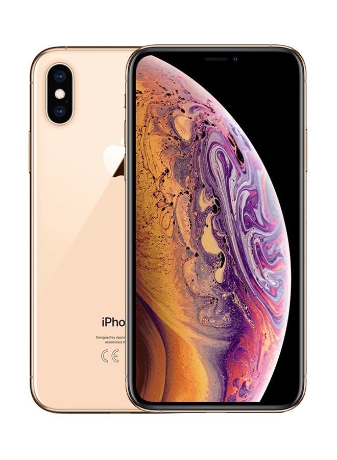 ابل  هاتف آيفون XS ماكس بخاصية فيس تايم بلون ذهبي وذاكرة داخلية سعة 512 غيغابايت ويدعم خدمة الجيل الرابع LTE - Image 1