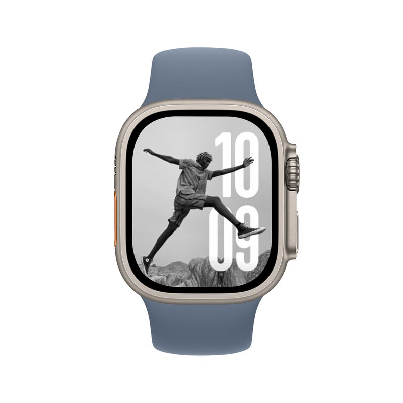 DONEGANI SB Sport Band for Apple Watch Bands Women Ultra 2 49mm, Series 10 46mm, 9 8 7 45mm 41mm, SE 6 5 4 44mm 40mm, 3 2 1 42mm 38mm Men iWatch, Strap Silicone Tempest Blue - Image 2