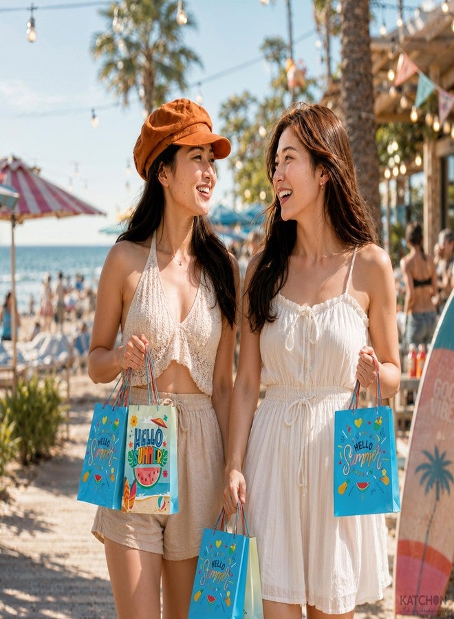 KatchOn, Hello Summer Gift Bags - 16 Pcs | Summer Treat Bags for Pool Party Decorations, Hello Summer Party Decorations | Summer Goodie Bags, Pool Party Supplies Beach Theme Party Supplies - Image 3