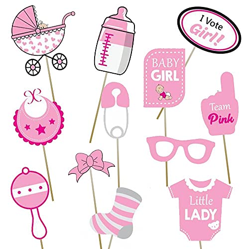 TOYXE Baby Shower Banner with Photo Booth Props Set of 27 - Image 3