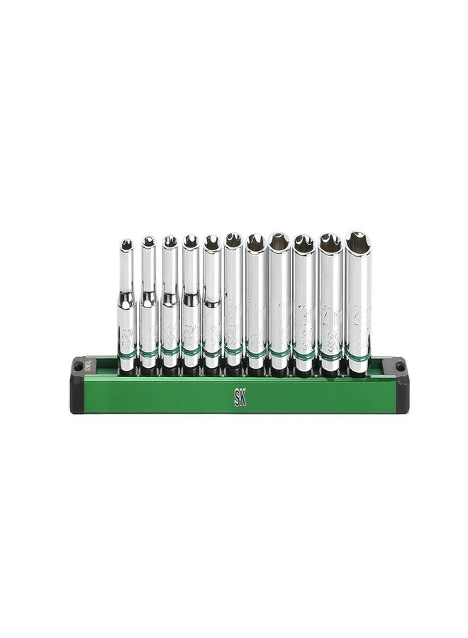 SK Tools USA 1/2" Drive, 11 Piece, 6 Point, Shallow, Metric Chrome Socket Set | SK01343 - Image 1