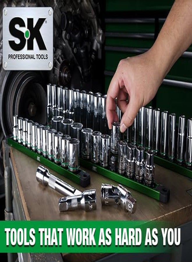 SK Tools USA 1/2" Drive, 11 Piece, 6 Point, Shallow, Metric Chrome Socket Set | SK01343 - Image 4