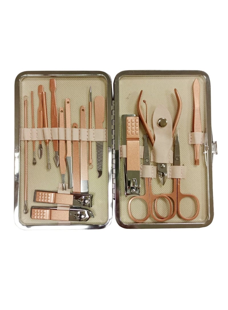 18 Pieces Manicure Nail Clipper Set Popular Gifts For Men And Women Best Nail Care for Manicure Pedicure Home And Travel Set Gradient Style