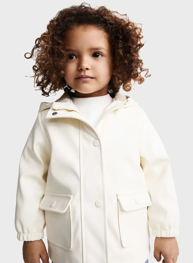 MANGO Kids Hooded Raincoat