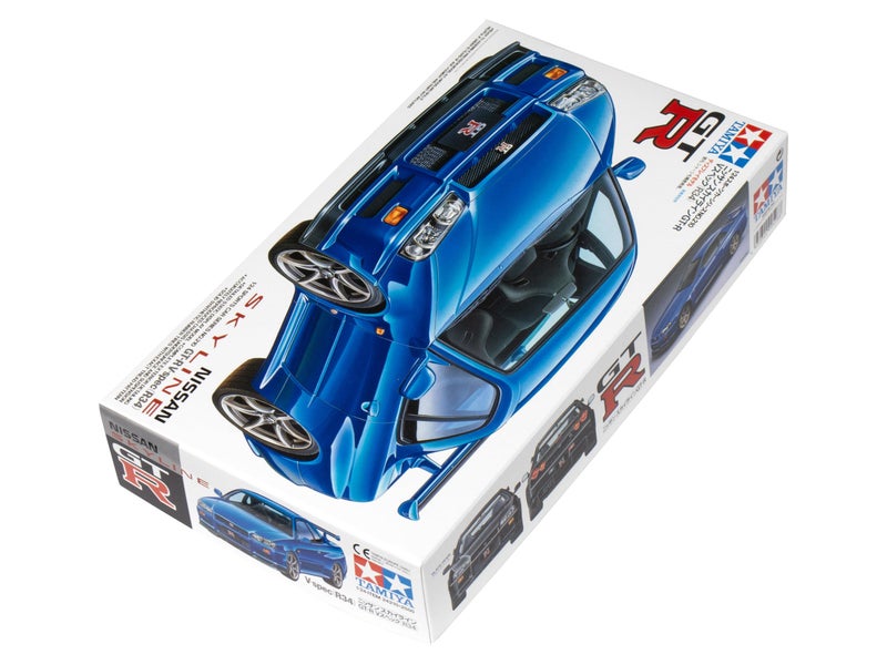 Tamiya تامييا نيسان 24210 سكايلاين GT-R V-SPEC R34، أبيض، ميتل - Image 2
