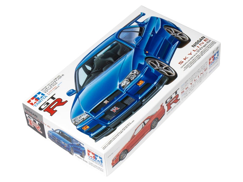 Tamiya تامييا نيسان 24210 سكايلاين GT-R V-SPEC R34، أبيض، ميتل - Image 1