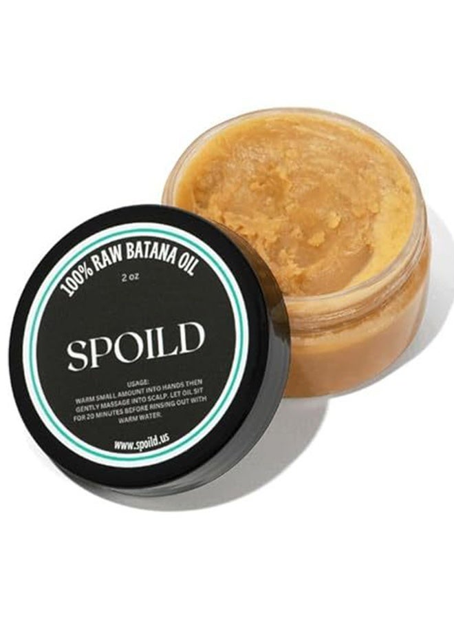 SPOILD 100% Raw Batana oil /Spoild Batana Oil, Raw Batana Oil For Hair Growth,Hair Oils For Hair Growth, Batana Oil Repair Damaged Hair, Nourish Hair And Increase Gloss Suitable For Everyone 2 oz - Image 1