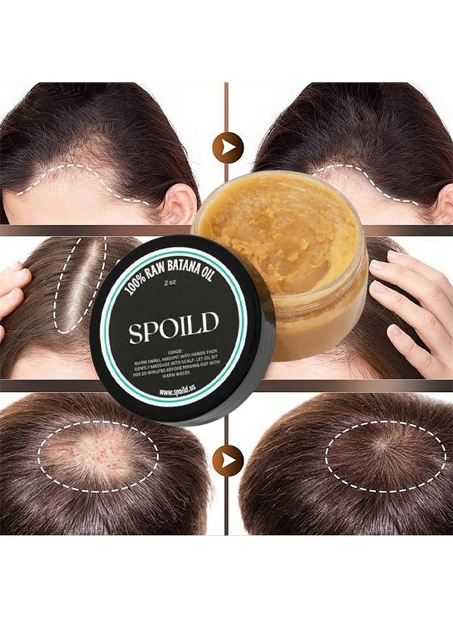 SPOILD 100% Raw Batana oil /Spoild Batana Oil, Raw Batana Oil For Hair Growth,Hair Oils For Hair Growth, Batana Oil Repair Damaged Hair, Nourish Hair And Increase Gloss Suitable For Everyone 2 oz - Image 2