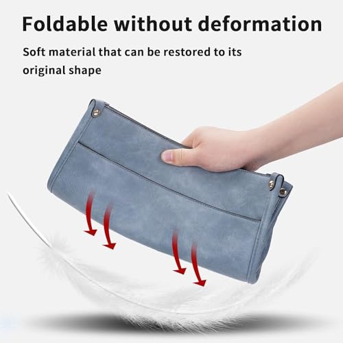 INOVERA (LABEL) Crossbody Bag for Women Stylish - Faux Leather Ladies Hobo Handbag - Shoulder Sling Bags Purse with 2 Broad Strap (Light Blue) - Image 5