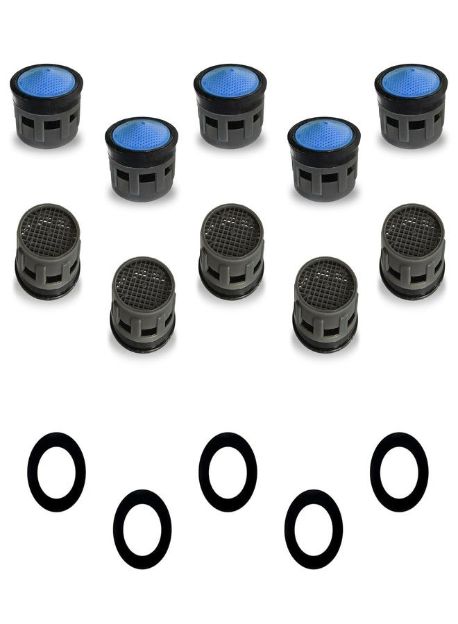 Acetap Plastic Fusion High-Pressure Replacement Water Aerator Tap and Faucet Foam Flow, Blue | Pack of 10 | 12 x 12 x 12 Millimeters - Image 1