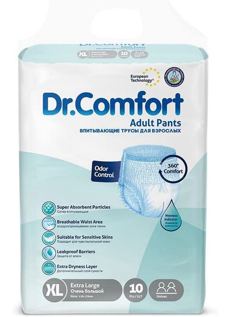 دكتور_كومفورت حفاضات كبيرة جدًا للكبار مقاس 120-170 سم 10 قطع - Image 1