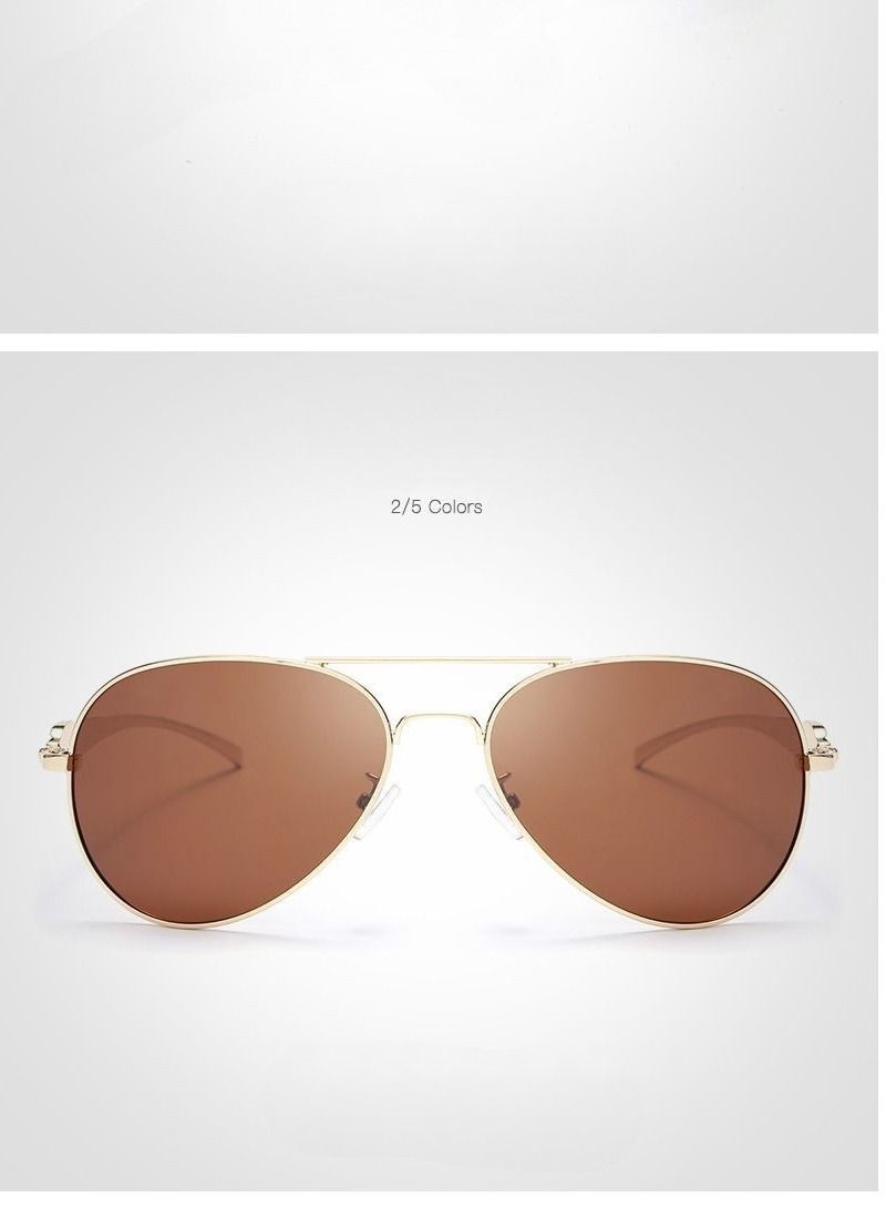 HDCRAFTER Men's Coated Polarized UV400 Aviator Sunglasses - Image 1