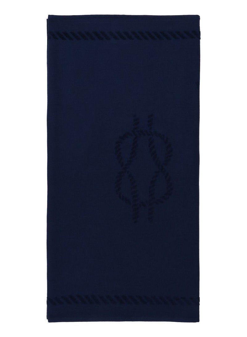Anemoss Large Size Beach Towel, 100% Turkish Cotton, Sailor Knot Design, Navy Blue, High Absorbent, Soft Towel, 70x140cm - Image 2