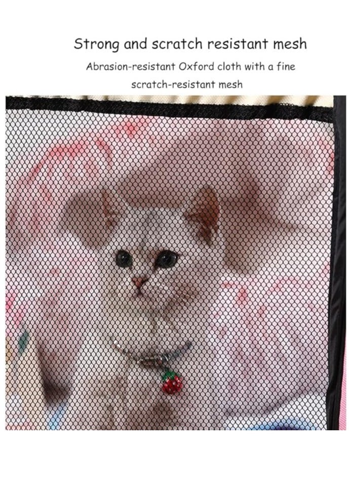 Octagonal Pet Foldable cat Playpen Tent Dog and Cat Fence, Puppy Exercise Playpen,Cat and Dog House, Rabbit Cat Kennel Portable Foldable Pop Up Pet Play Pen with Floor and Mesh Door Top for Indoor Outdoor Collapsible Tent Cage Cat delivery room cat cage cat house