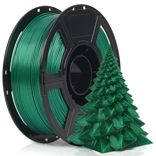 FLASHFORGE Xmas Series Rapid PLA Filament Aurora Green High Flow Speedy 3D Printer Filament Max 500mms HighSpeed Printing Radiated Unparalleled Brilliance Twinkling and UltraSmooth Finish - Image 1