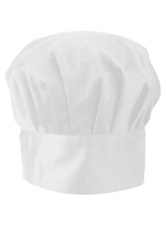 NIBEMINENT Adjustable Cooking Chef Cap White 60 x 12centimeter