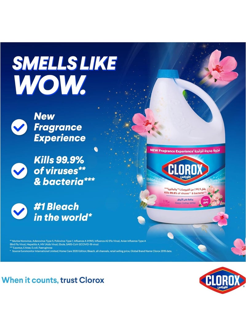Clorox Bleach Liquid Floral Scent Household Cleaner And Disinfectant 2 x 3.78L - Image 2