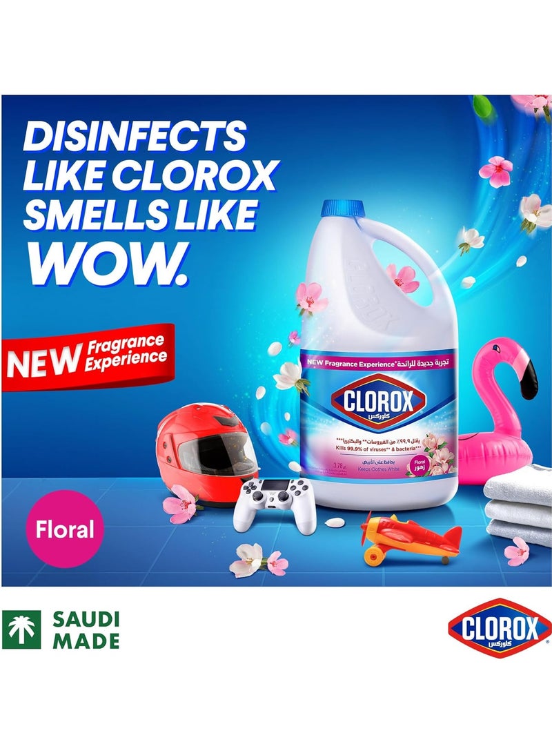 Clorox Bleach Liquid Floral Scent Household Cleaner And Disinfectant 2 x 3.78L - Image 3