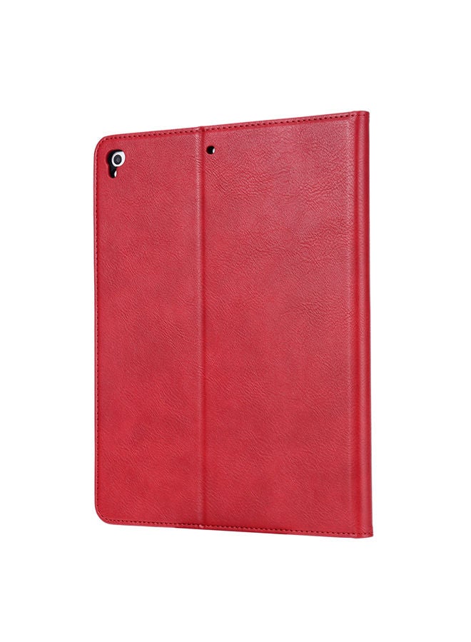 NIBEMINENT Protective Flip Case Cover With Wallet Card Slot For Apple iPad 9.7-Inch 2018 / 2017 Air 2/Pro Red  - Image 2