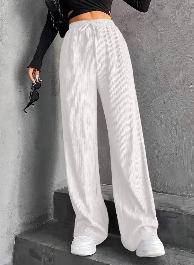 Take Two Take Two Textured Elastic Waist Drawstring Pants