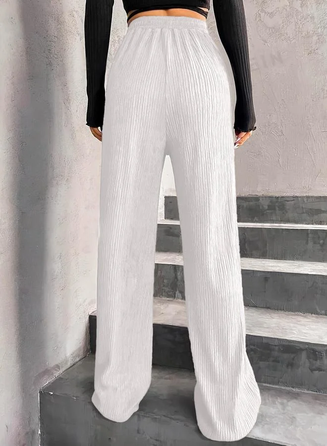 Take Two Take Two Textured Elastic Waist Drawstring Pants