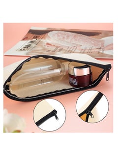 KHAJUL 12 PCS Canvas Makeup Bags, Canvas Pencil Pouch Bags with Zipper, Blank DIY Craft Make up Cosmetic, Pouches Bags Cases for Travel Craft School Toiletry Bags Pouches (Beige)  - Image 3
