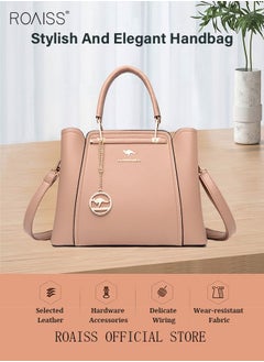 roaiss Leather Women Shoulder Bag Women's Handbag Elegant Patent Leather Bag Waterproof Handbag Shoulder Bag Women Large Capacity Bag  - Image 2
