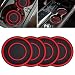 STEZHOU Car Cup Coasters 4 Pack 275 Inch Diameter Universal Auto Anti Slip Cup Holder Insert Coaster Suitable for Most Car Interior AccessoriesRed 4 - Image 2