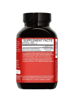 HUM B12 Turbo Boost Your Vitamin B12 Dietary Supplement 30 Vegan Tablets  - Image 2