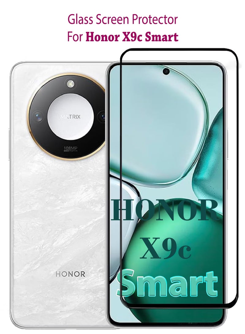 Honor X9c Smart Screen Protector Honor X9c Smart | Tempered Glass Available in Combo Pack Compatible with Honor X9c Smart | Screen Protector Full HD Quality Tempered Glass Anti-Scratch Edge to Edge Coverage with Easy Installation Kit - Black - Image 1