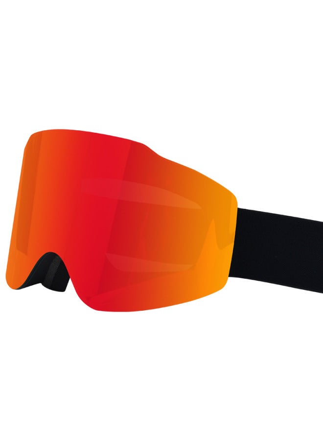 Black Frame Red Film New Upgraded Magnetic Motorcycle Goggles Uv-proof Quick Change Helmet Goggles Motorcycle Glasses For Men And Women