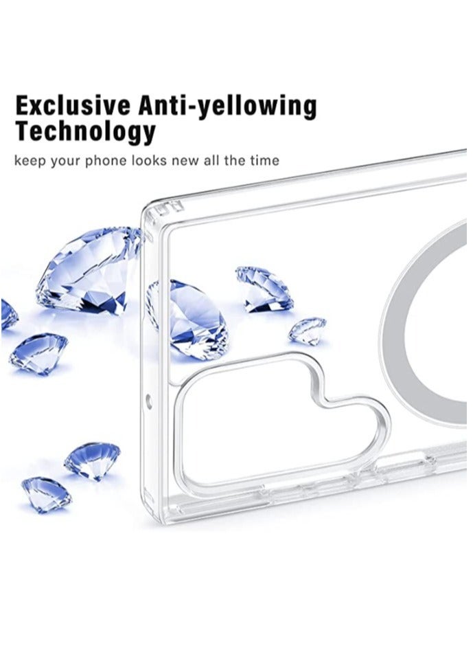 ELTRAZONE Samsung Galaxy S23 Case Slim Thin Magnetic Case Shock Absorption Anti-Scratch Hard Back Crystal Case Cell Phone Cover Compatible with Samsung Galaxy S23 Case - Image 4