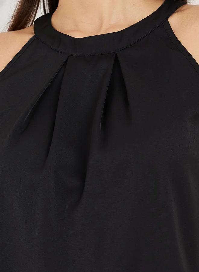 ستايلي Pleated Halter Neck Top