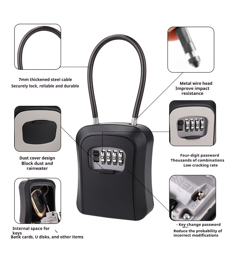 Linked Password Key Box For Construction Site Without Installation - Image 2
