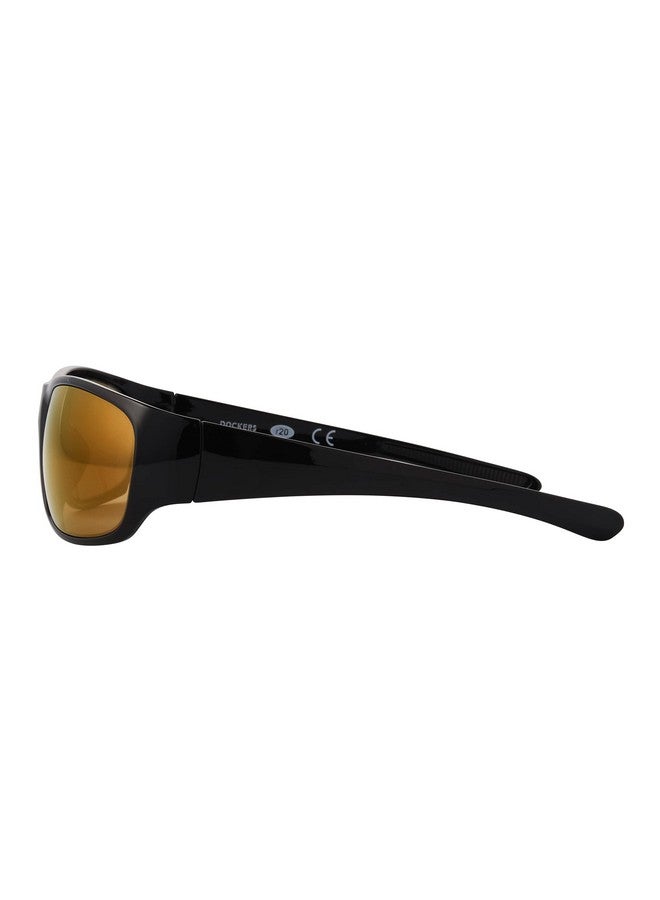 DOCKERS Men'S Sail Wrap Sunglasses Black 62 Mm  - Image 3