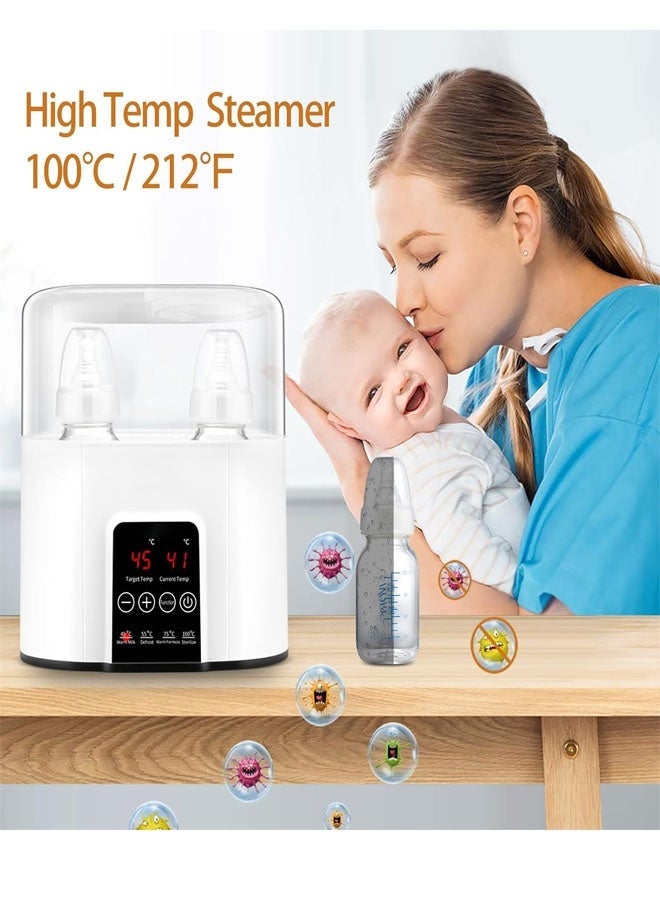 Bukela 24H Constant Mode Double Baby Bottle Warmer for Twins, Accurate Temperature Control Milk Heater, Warms Breastmilk, Formula Water & Baby Food, Compatible with All Baby Bottles - Image 2