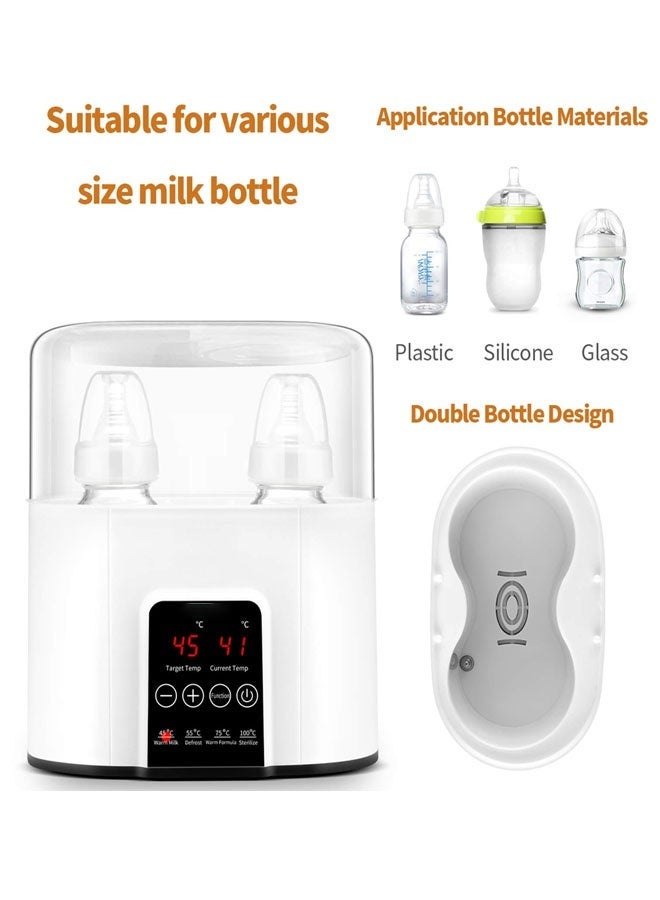 Bukela 24H Constant Mode Double Baby Bottle Warmer for Twins, Accurate Temperature Control Milk Heater, Warms Breastmilk, Formula Water & Baby Food, Compatible with All Baby Bottles - Image 4