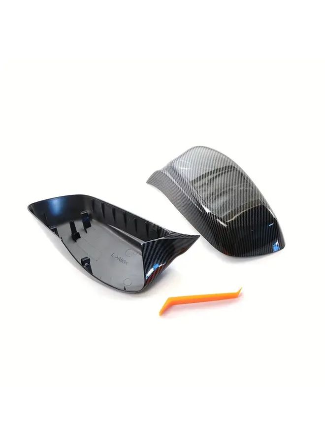 2pcs E60 Old Model Mirror Modification Bright Black Car Rearview Horn For 5 Series E60 E61 - Image 3