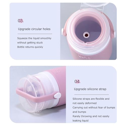 ZURATO Travel Size Toiletries Bottles Silicone Leak Proof Refillable Containers for Shampoo, Conditioner, Shower Gel and Lotion Dispenser Portable Travel Essentials- Multicolor (90ml) - Image 4