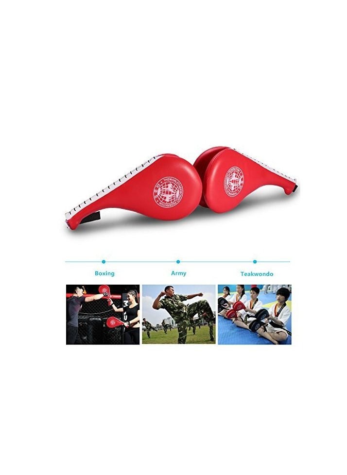 SYOSI - Taekwondo Kick Pads, Double Pad Target Durable Strike Boxing Kicking Targets Training Paddles, Pads for Kickboxing and Karate - Image 1