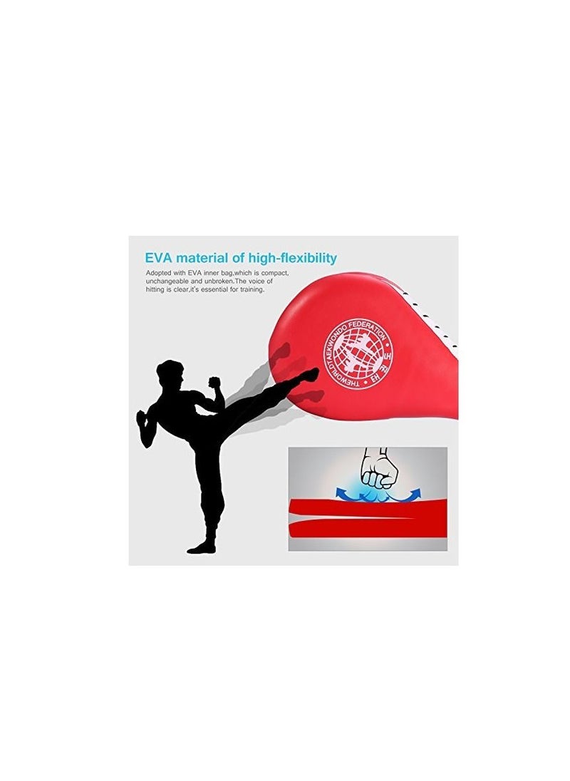 SYOSI Taekwondo Kick Pads, Double Pad Target Durable Strike Boxing Kicking Targets Training Paddles, Pads for Kickboxing and Karate  - Image 4